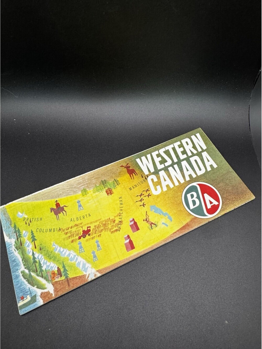 1962 B-A Sentenial Service Western Canada Travel Map Advertising